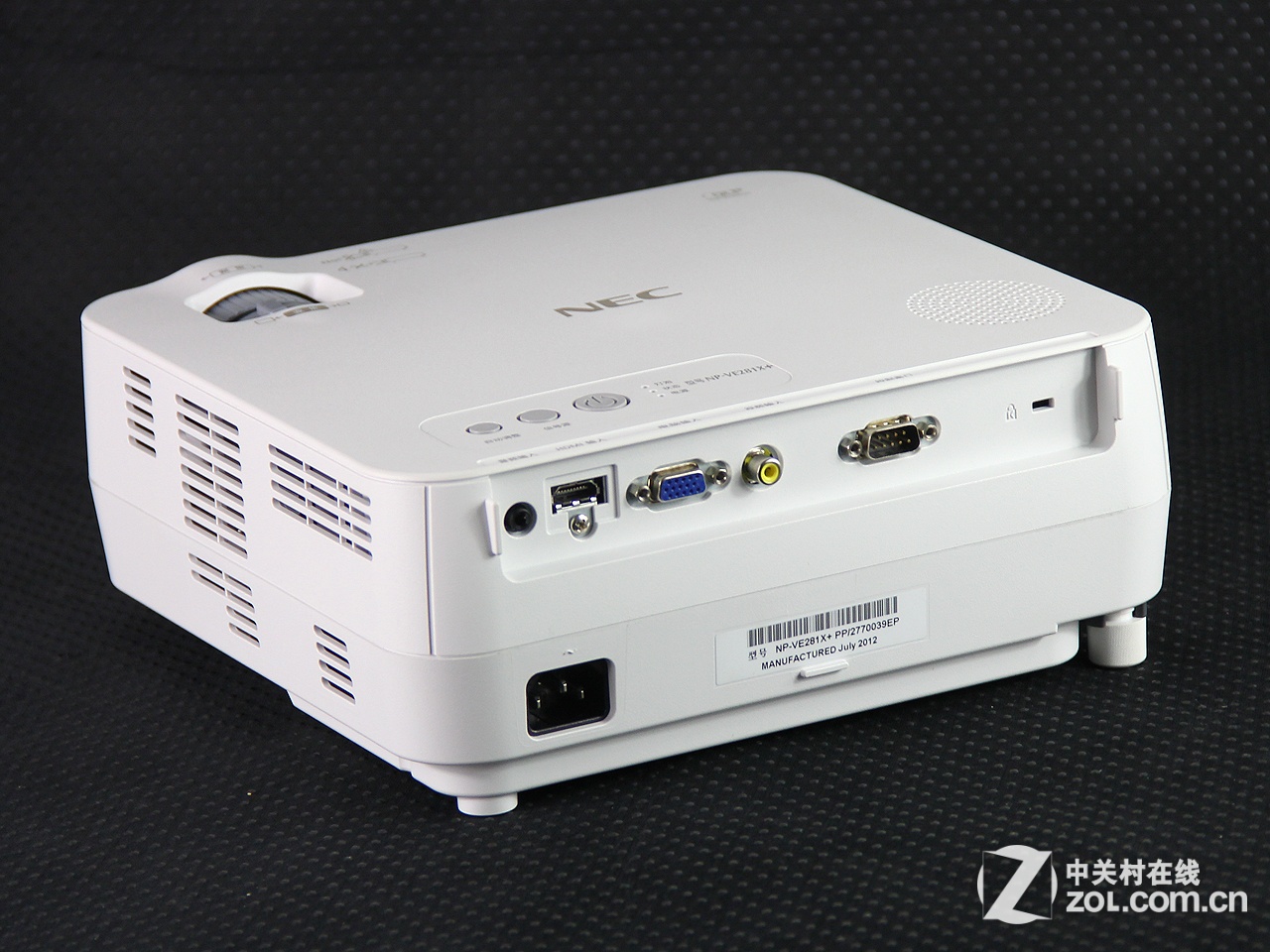 NEC VE281X+ 背面 